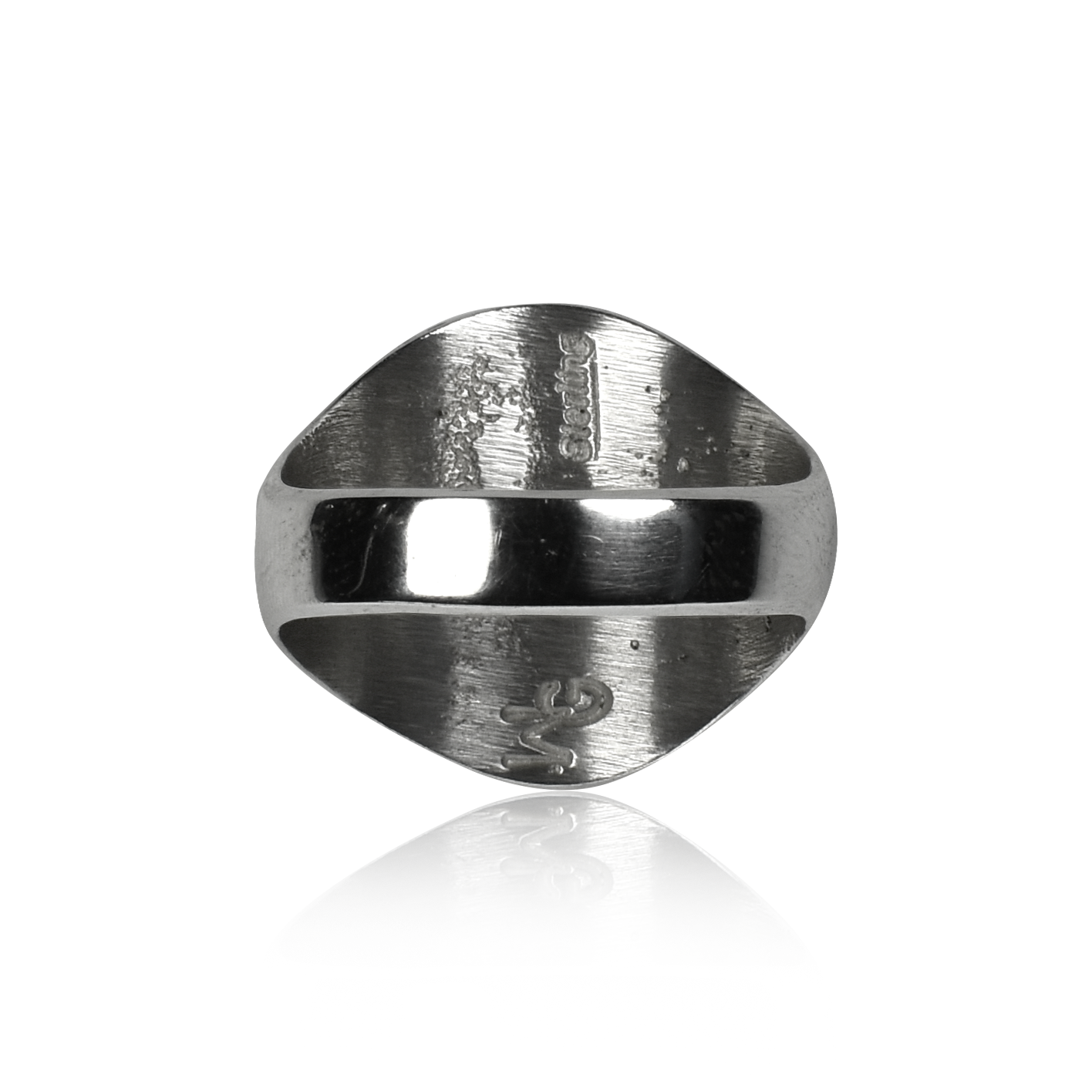 Oval Kingman Turquoise Channel Inlay Ring by Wilbert Gray