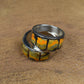 Bumblebee Jasper Four Panel Inlay Ring