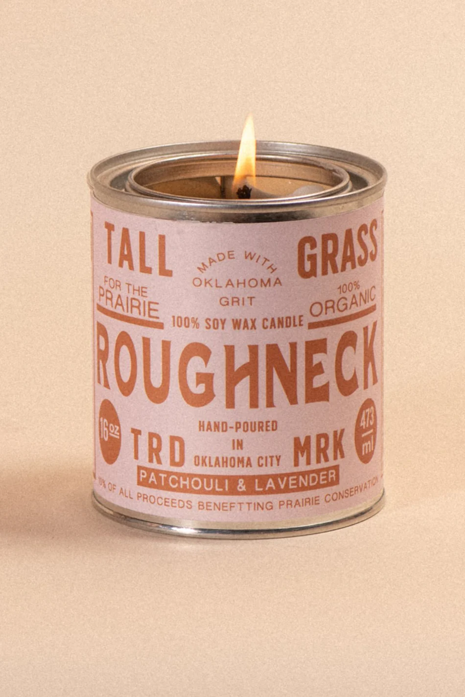 Roughneck: Patchouli + Lavender Soy Wax Candle