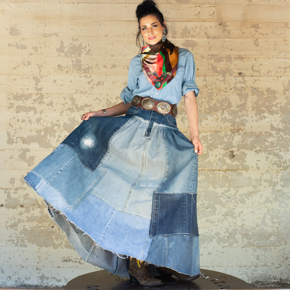 Fringe "Son of The West" by Kevin Chupik Silk Wild Rag