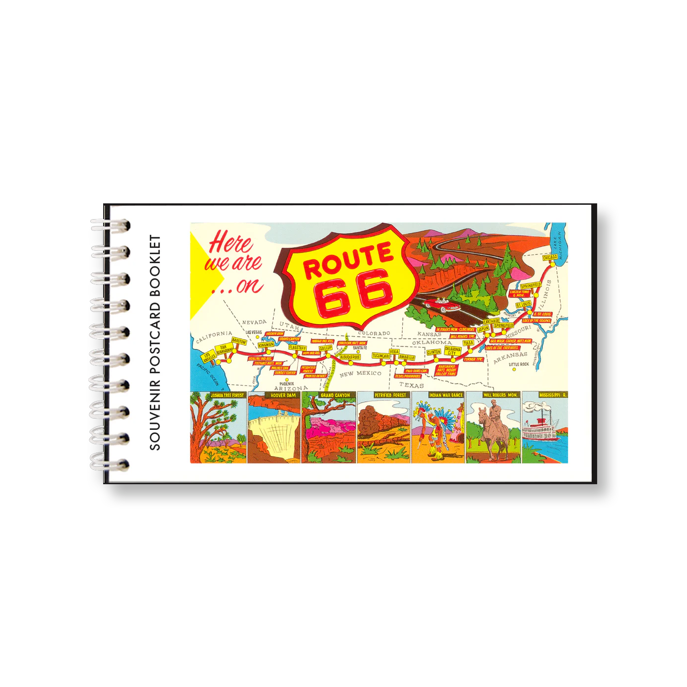 Route 66 Vintage Postcard Booklet