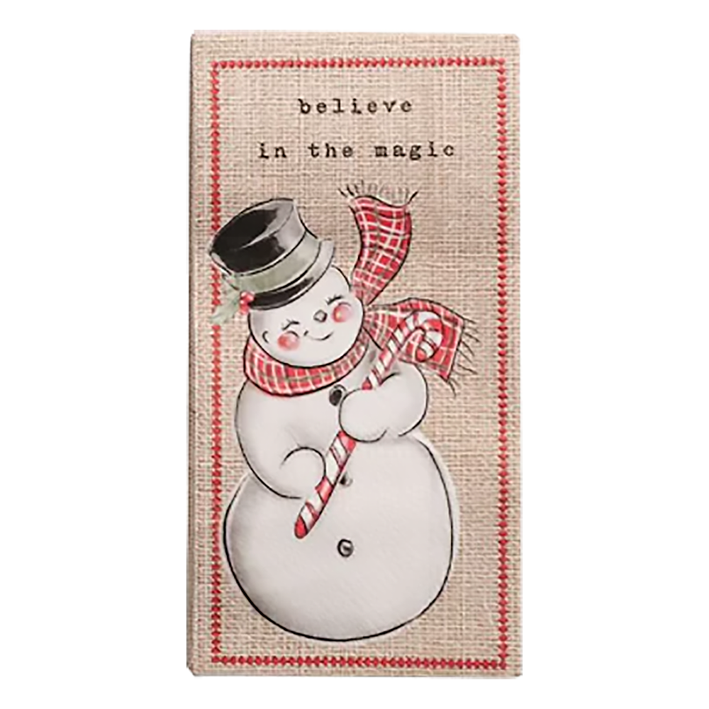 Christmas Linen Textured Paper Guest Towels