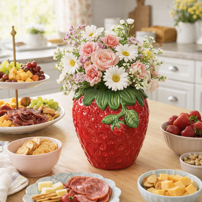 Strawberry Fields Ceramic Vase