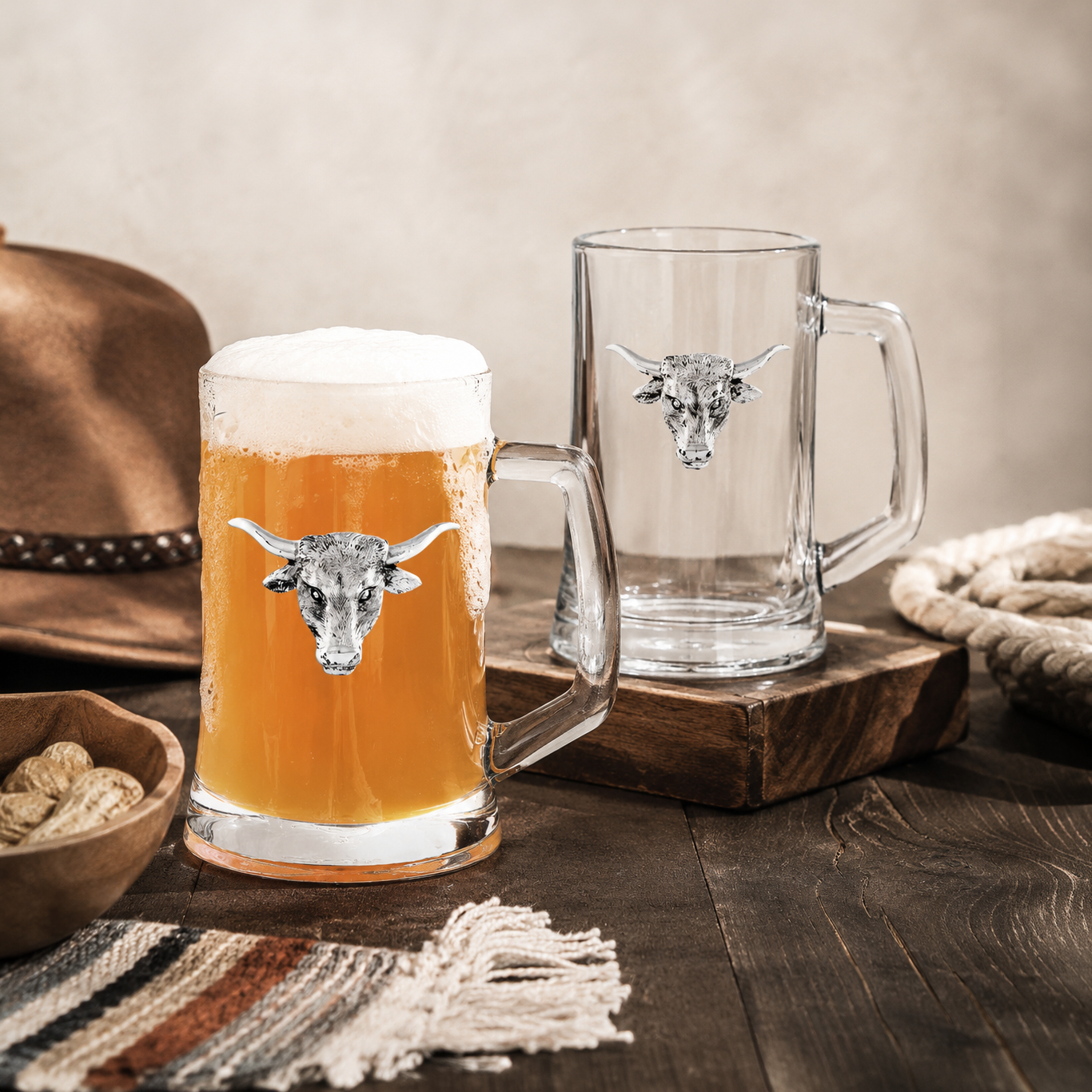 Longhorn Beer Mug