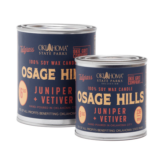 Oklahoma State Parks Collection: Osage Hills - Juniper + Vetiver Soy Wax Candle