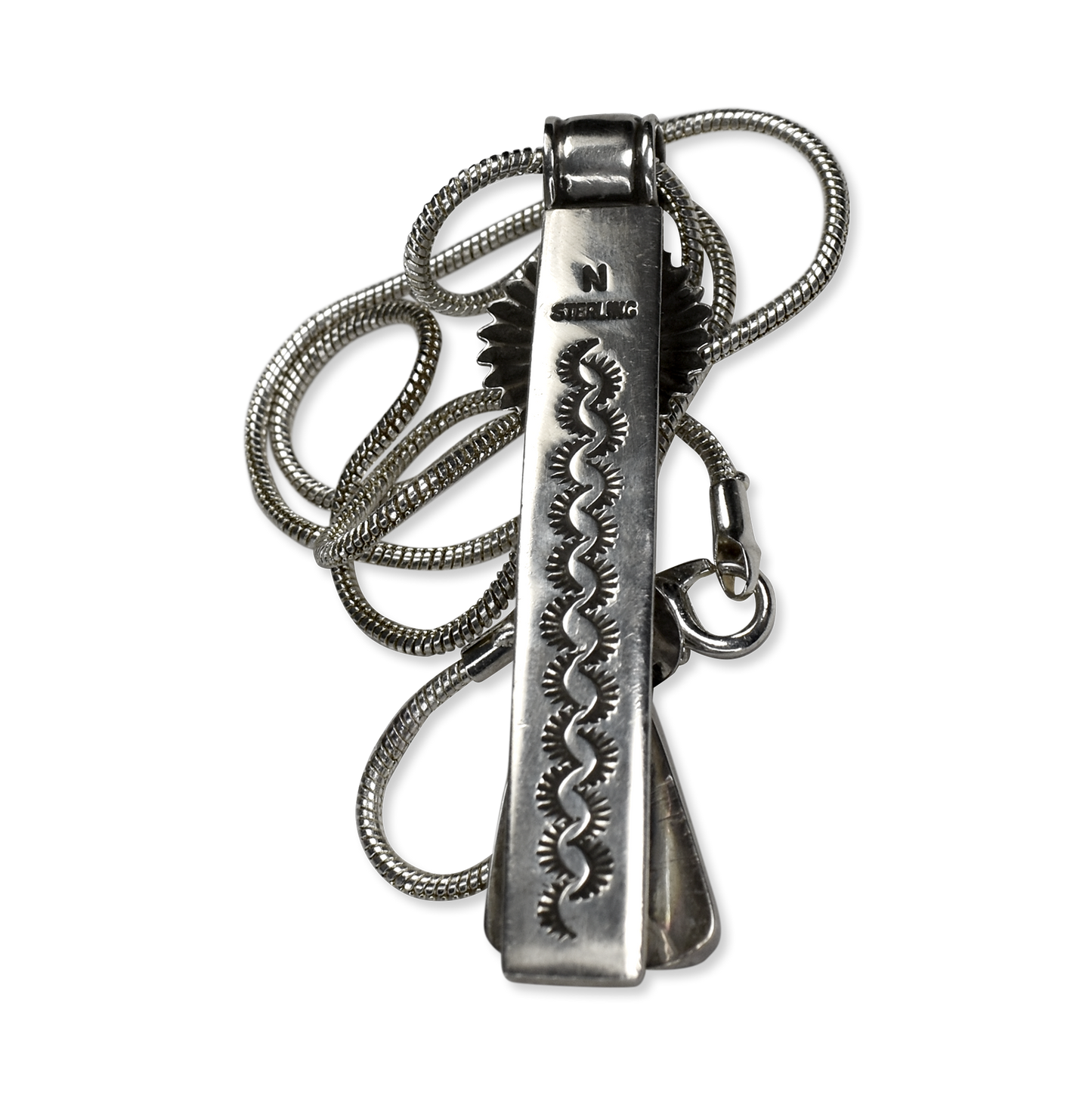 Bloodstone Sunface Pendant Necklace by Roger Nelson