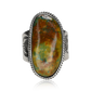Golden Mesa Royston Turquoise Stamped Ring by J. Nelson