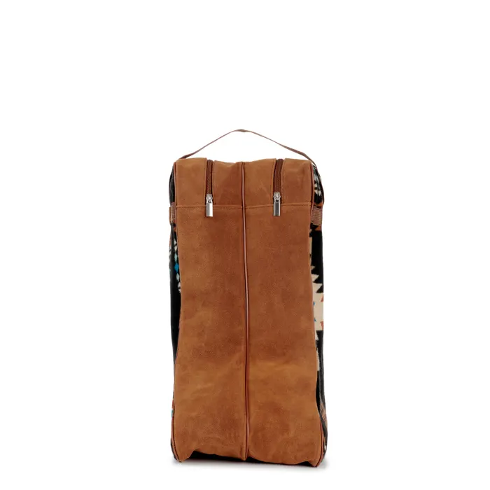 Southwest Arrow Fabric Boot Bag - Chocolate