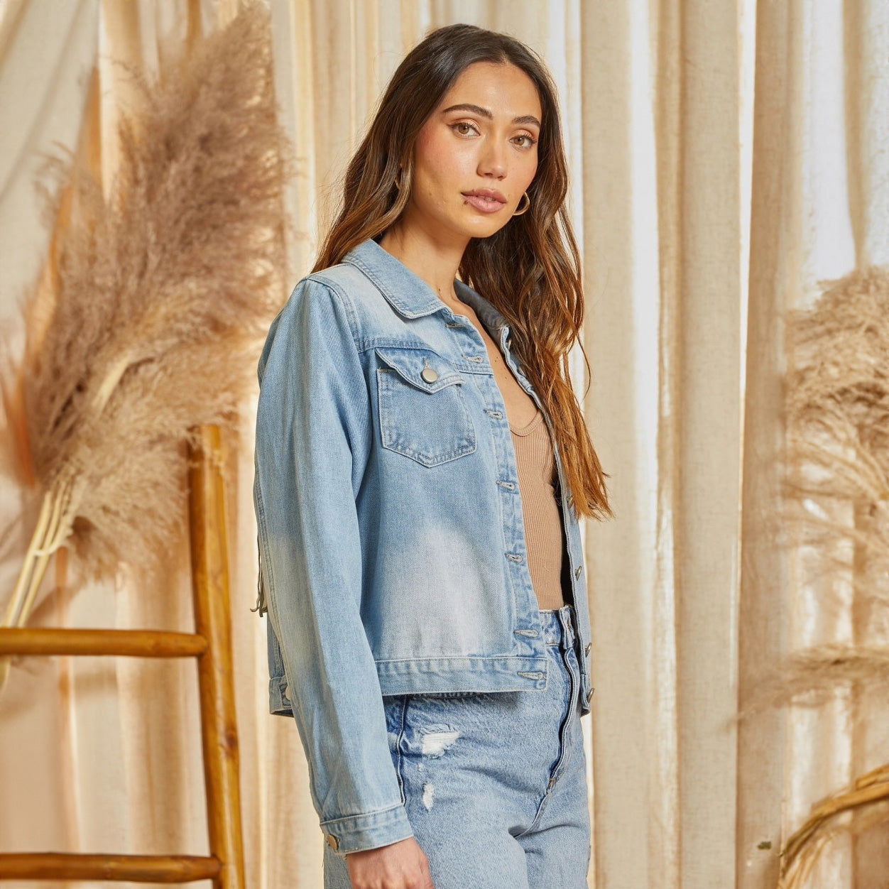 Alessia Fringed Denim Jacket