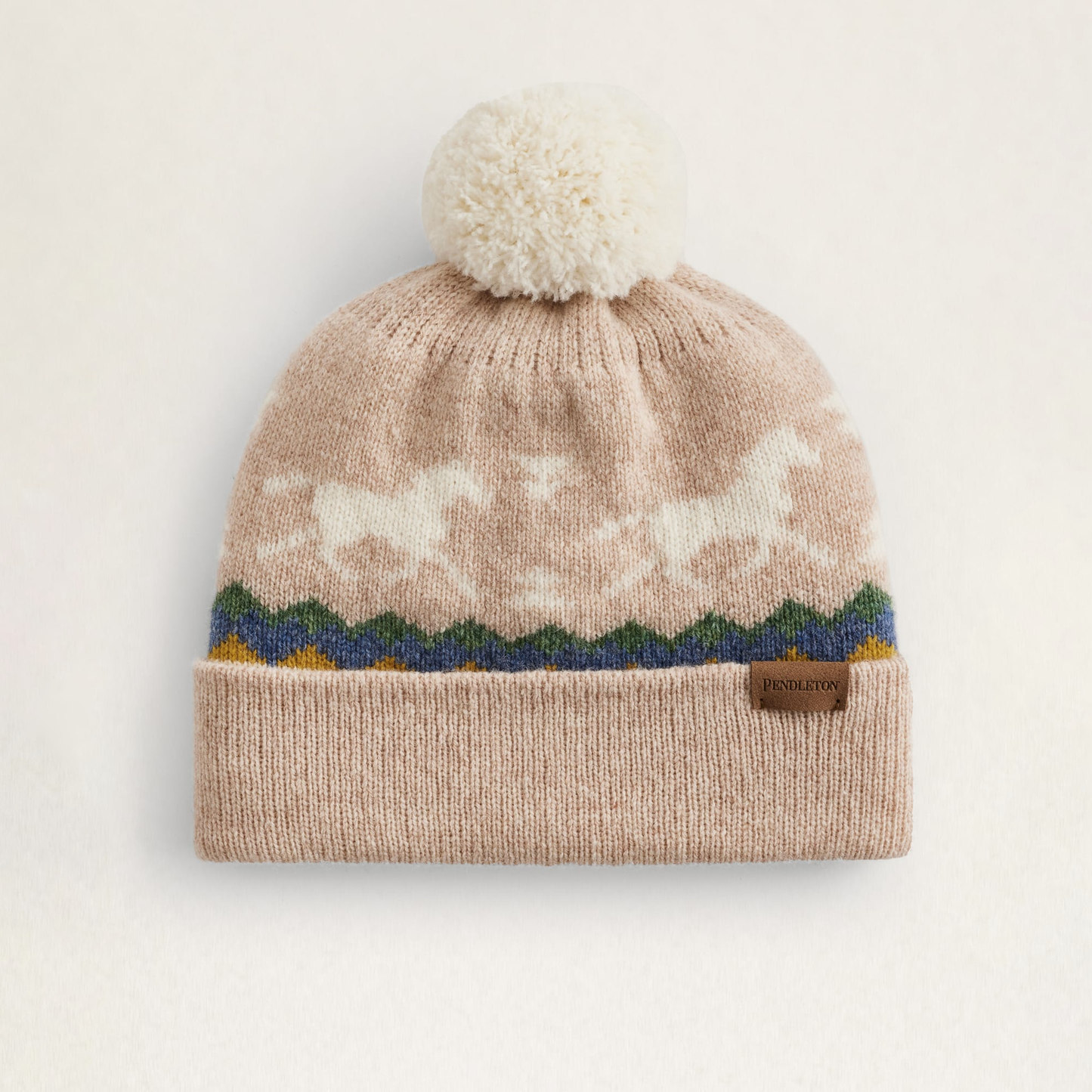 Pendleton Horse Lambswool Pom Hat - Sandshell