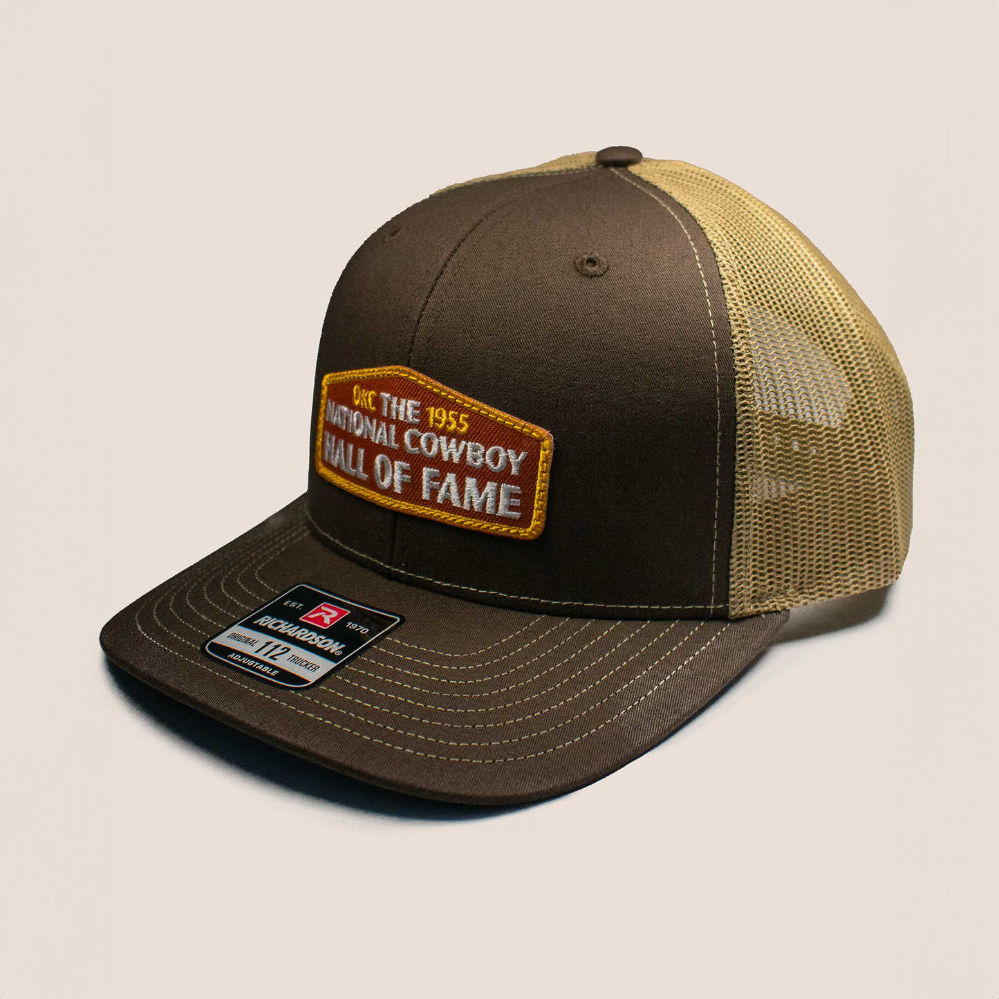 The National Cowboy Hall of Fame Snapback Trucker Patch Hat - Brown/Khaki