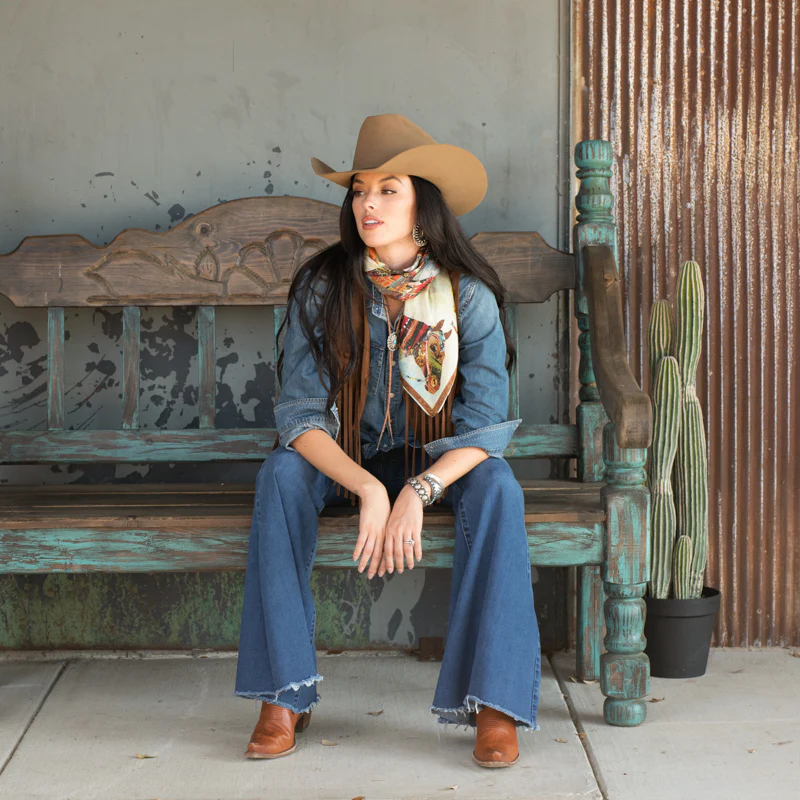 Fringe "Haute Horse" by Amy Moorehouse Silk Wild Rag