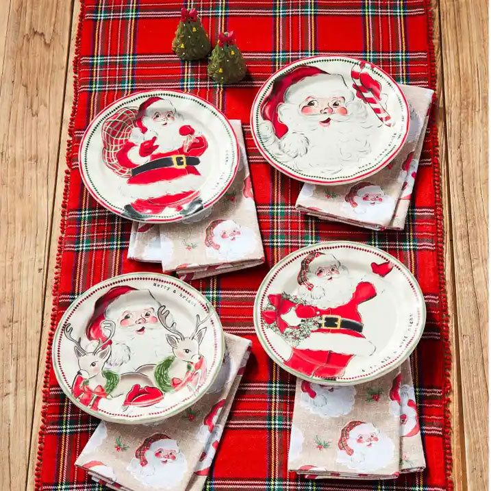 To All A Good Night Santa and Wreath Salad Plate