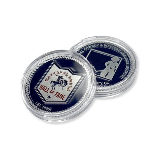 Official National Rodeo Hall of Fame Pewter Challenge Coin