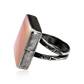 Large Square Pink Conch Shell Ring by Teller Indian Jewelry