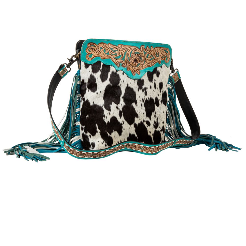 Pony Trail Fringed Hand-Tooled Bag