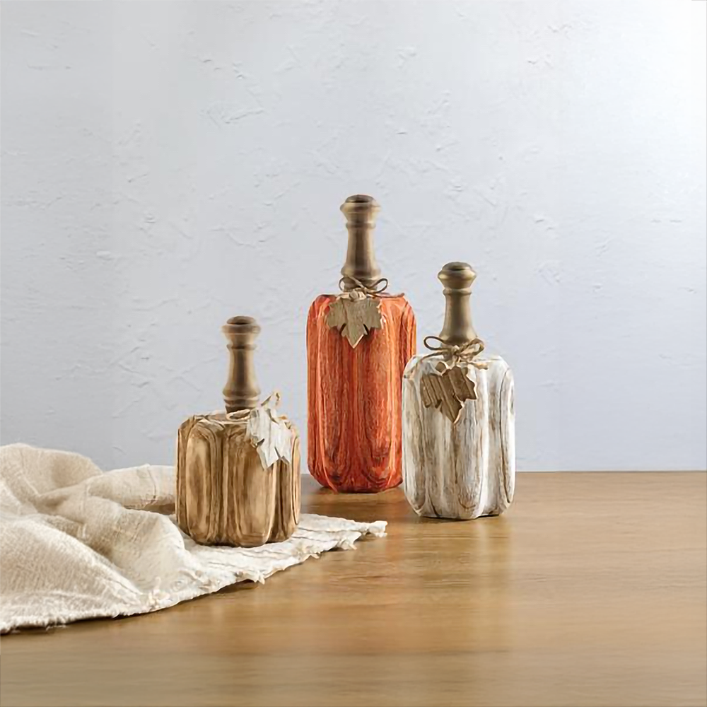 Pine Wood Baluster Pumpkin