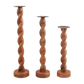 Twisted Wood Candlestick
