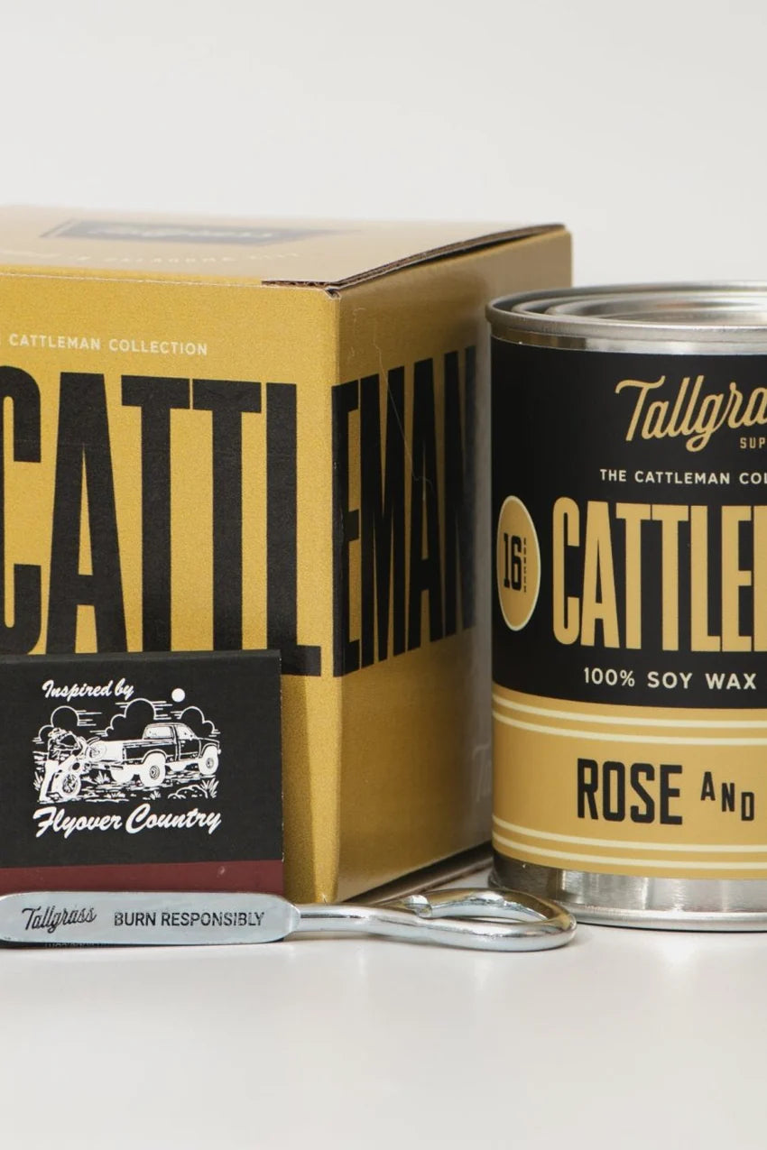 Cattleman Collection: Cattleman - Rose + Pine Soy Wax Candle Gift Box Set