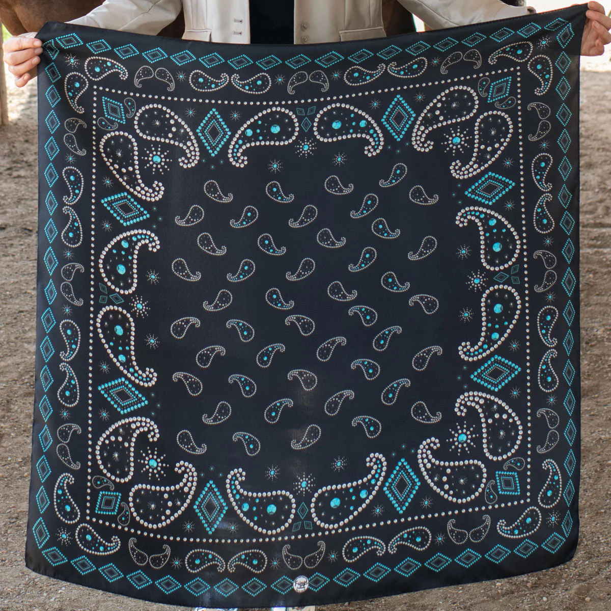 Fringe "Pretty Paisley" Silk Wild Rag