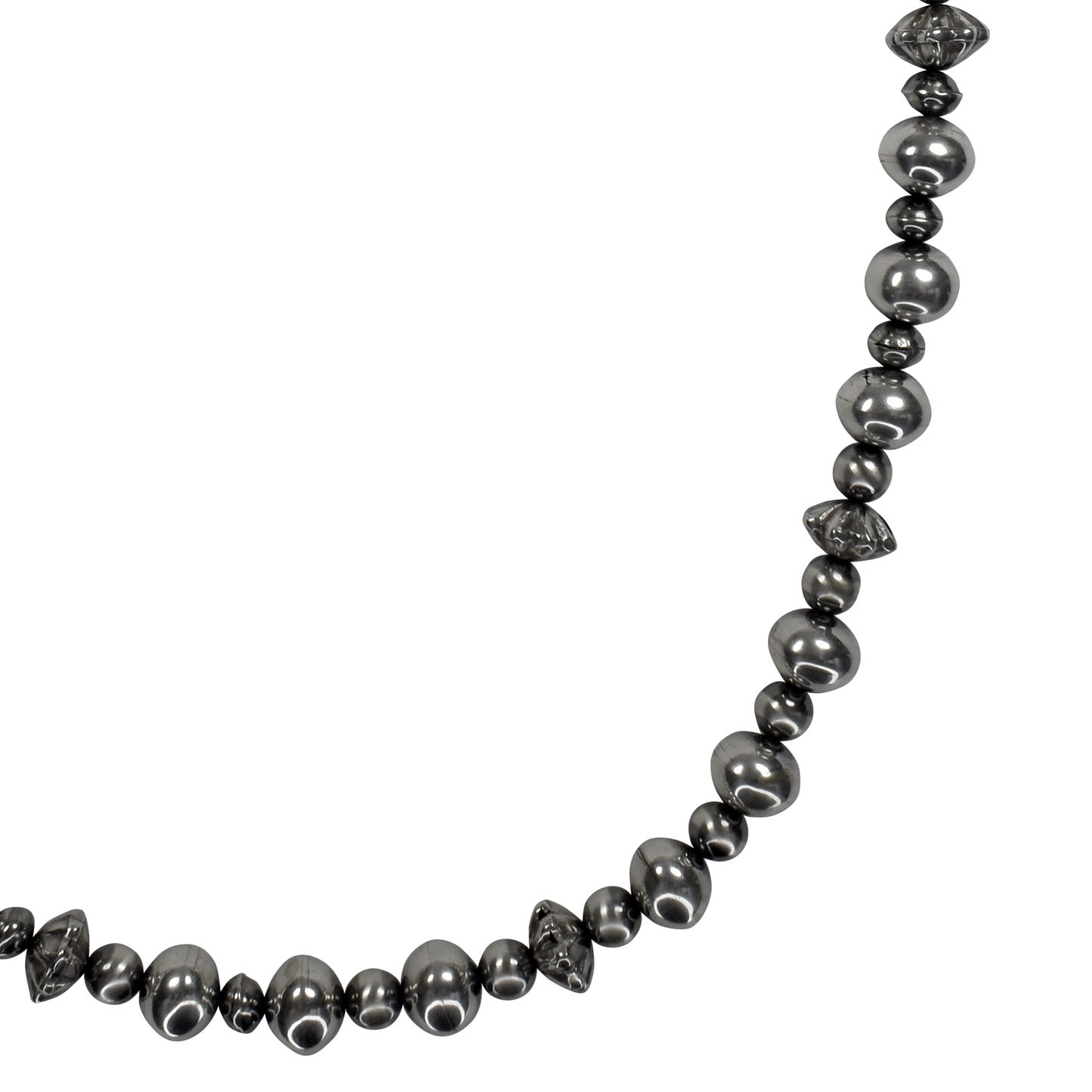 Handmade Sterling Silver Bench Bead Necklace by Travis Teller