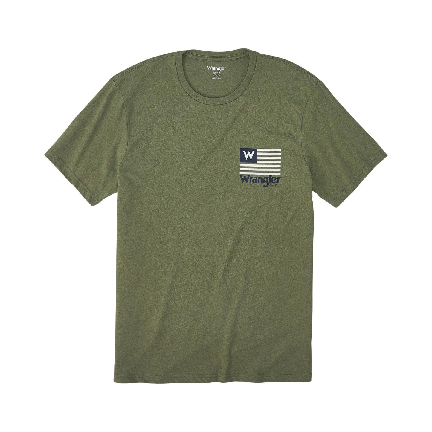 Wrangler Men's American Flag Graphic Short Sleeve Tee - Lichen Green