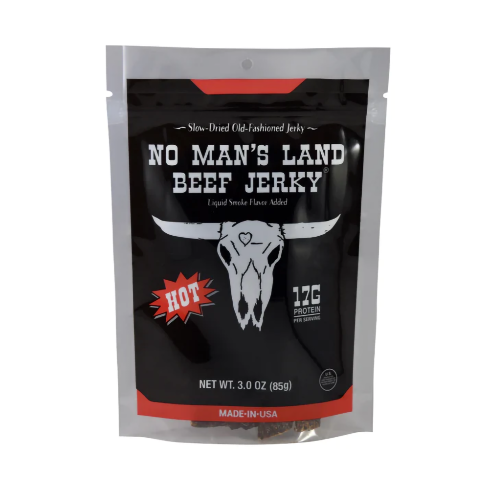 No Man's Land Beef Jerky - Hot - 2 oz