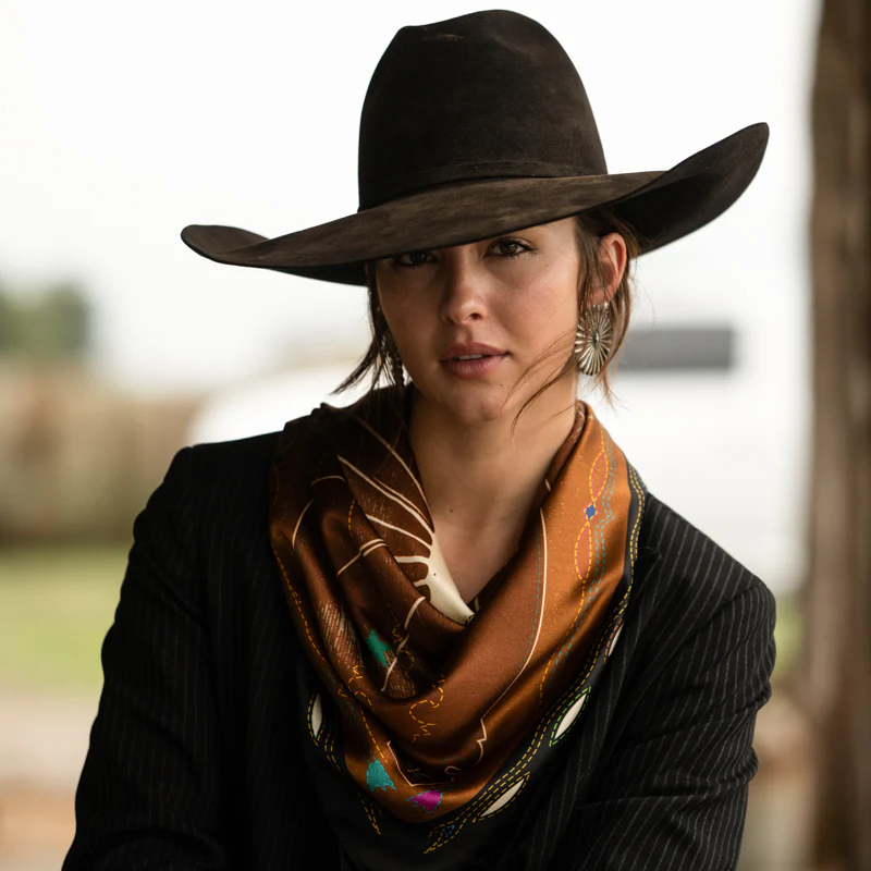 Fringe "Western Yoke" Silk Wild Rag