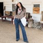 Fringe "Stuck Up Steer" Silk Wild Rag