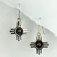 Sterling Silver Zia Sun Symbol Earrings by Bryant Martinez