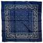 Navy Bandana Silk Wild Rag