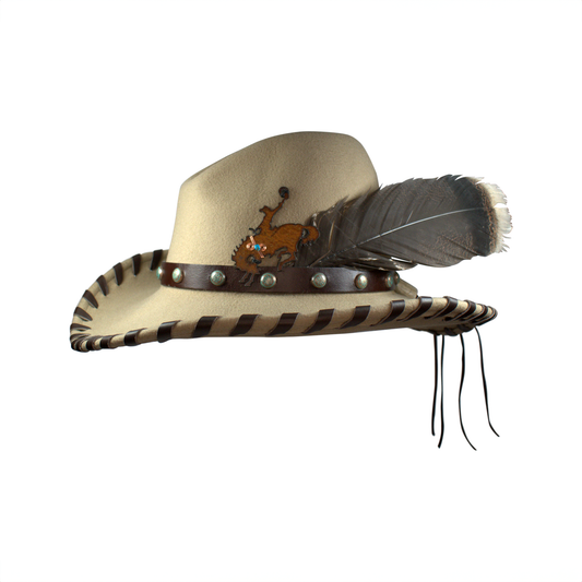 Laura Ingalls Rodeo Gus Felt Hat - Putty