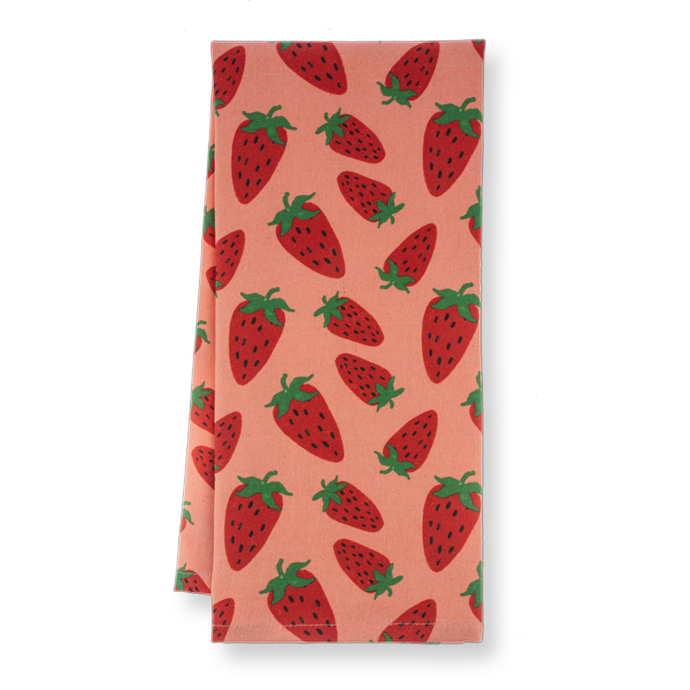 Heirloom Strawberry Cotton Tea Towel