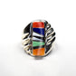 Rectangular Multi-Stone Channel Inlay Ring with Diagonal Setting