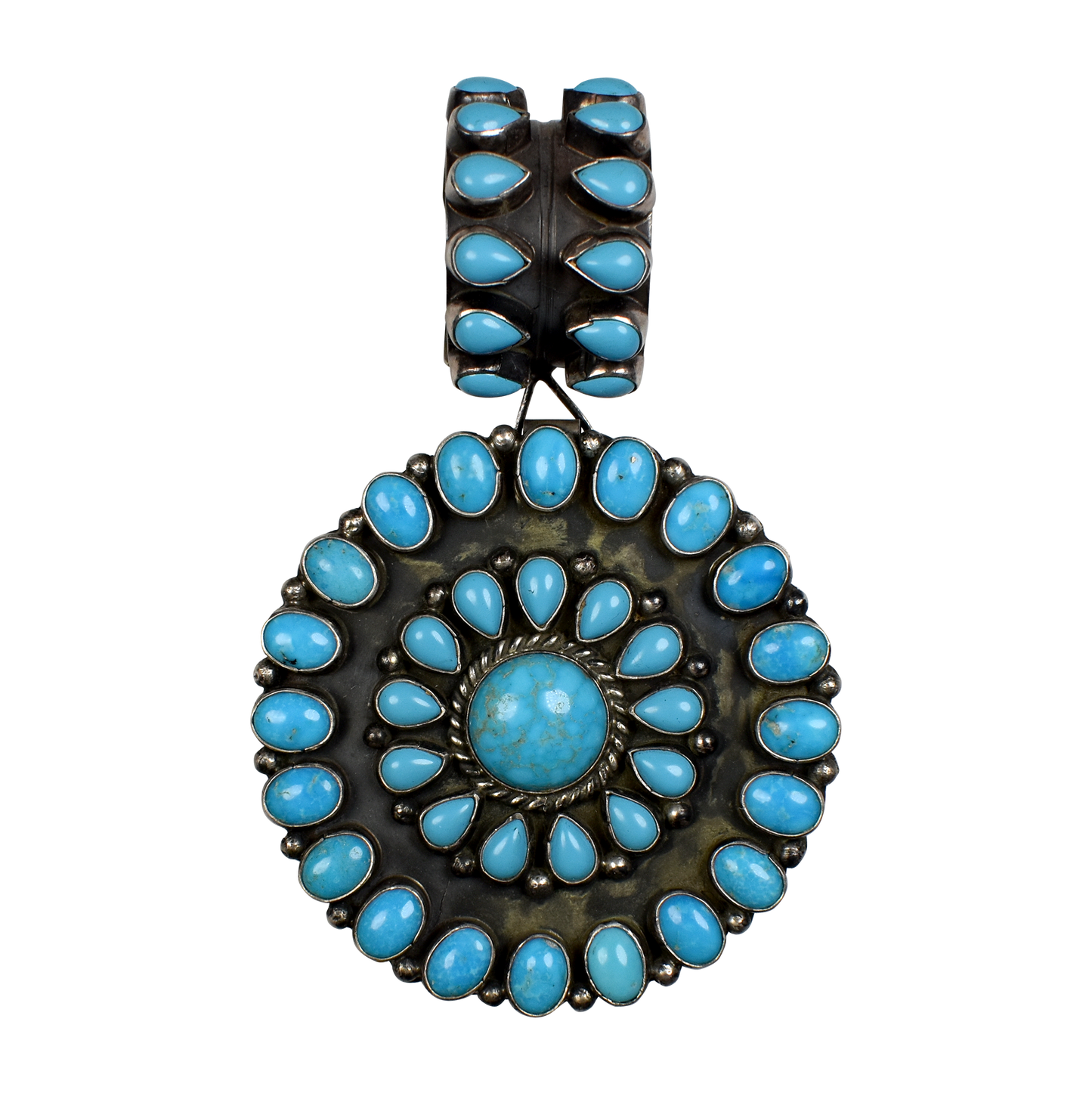 Kingman Turquoise Circle of Life Pendant by Rocki Gorman