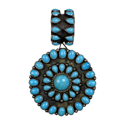Kingman Turquoise Circle of Life Pendant by Rocki Gorman
