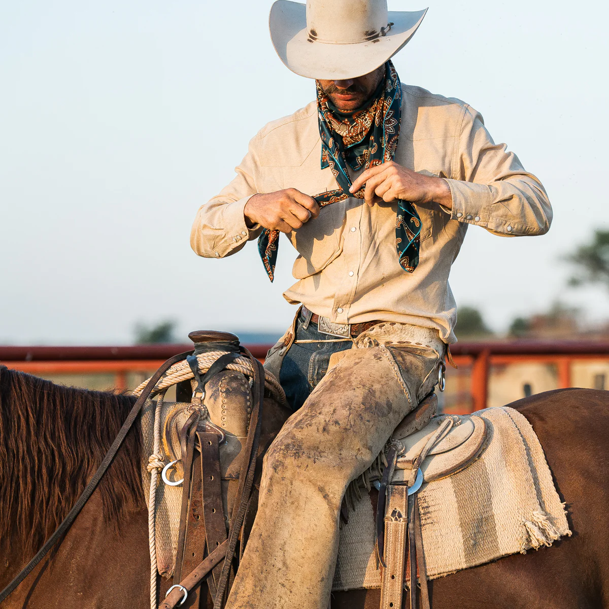 Fringe "Cattleman" Silk Ranchi Rag™