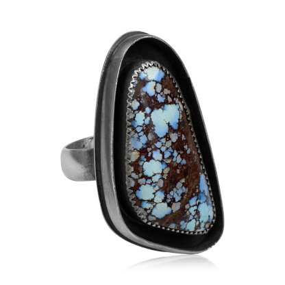 Golden Hills Turquoise Large Oblong Ring by Justin Biltonen