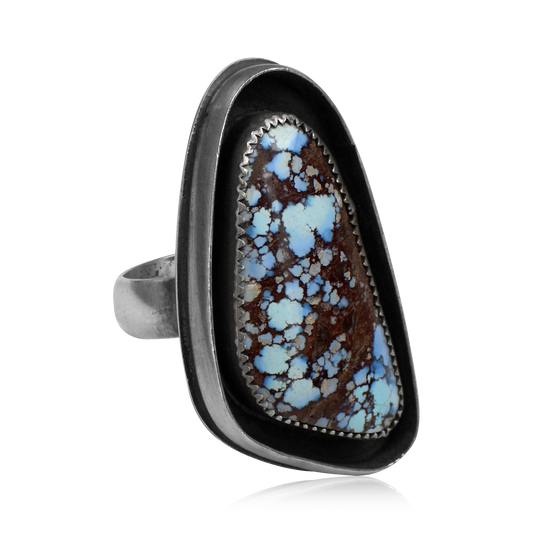 Golden Hills Turquoise Large Oblong Ring by Justin Biltonen