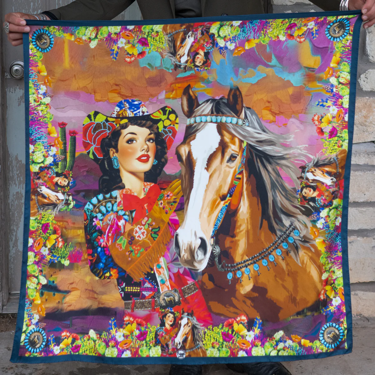 Fringe "Queen of the Rodeo" by Amy Moorhouse Silk Wild Rag