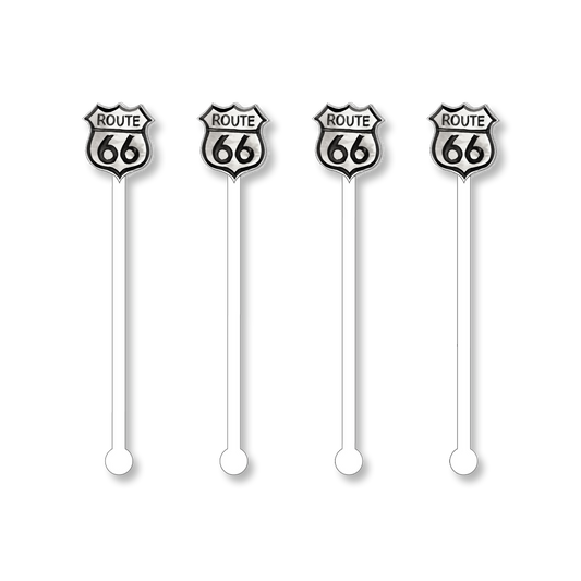 Route 66 Shield Acrylic Stir Sticks