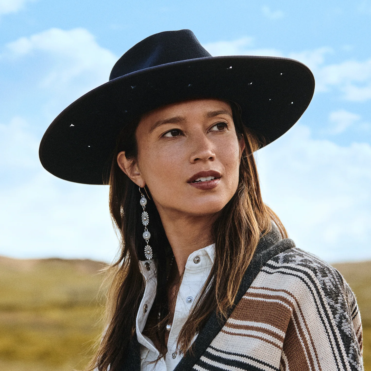 Stetson Night Sky Flat Brim Hat