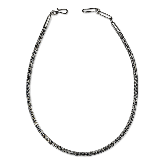 Sterling Silver Braided Necklace by Travis Teller