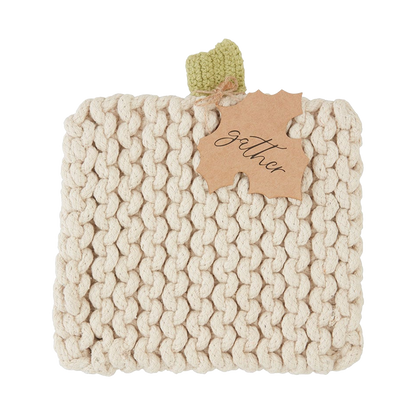 Pumpkin Knit Trivet