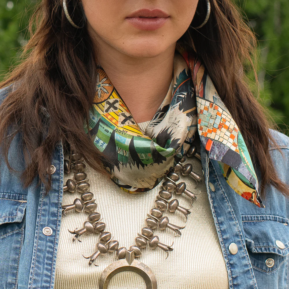 Fringe "Turning Point" by Dolan Geiman Silk Wild Rag