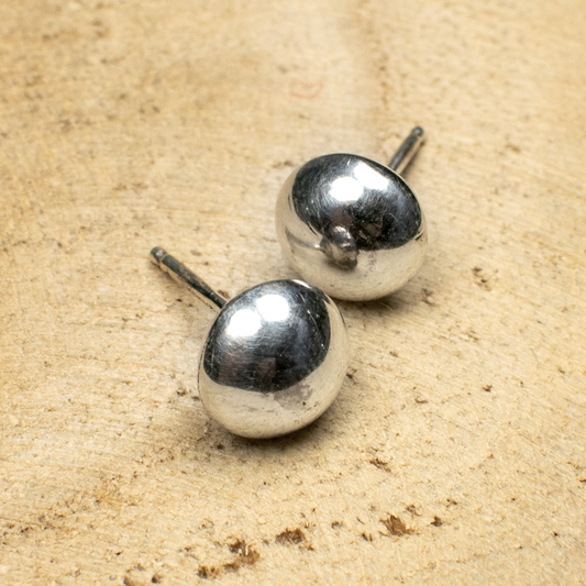 Small Pillow Bead Stud Earrings