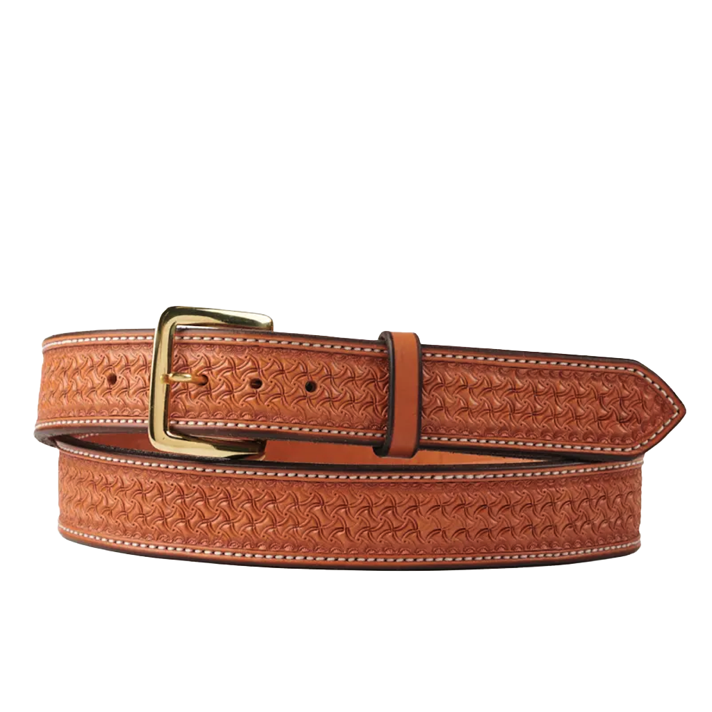 Texas Saddlery Spider Stamped Leather Belt