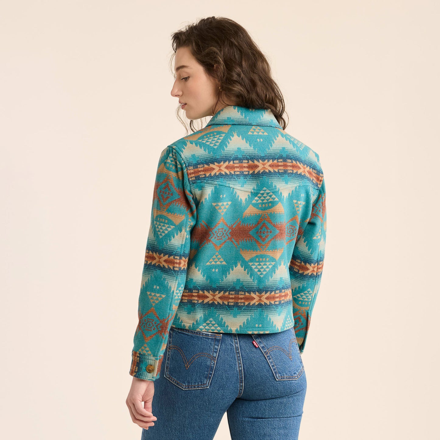 Pendleton Women's  Lowell Wool Jacket - Turquoise Nehalem