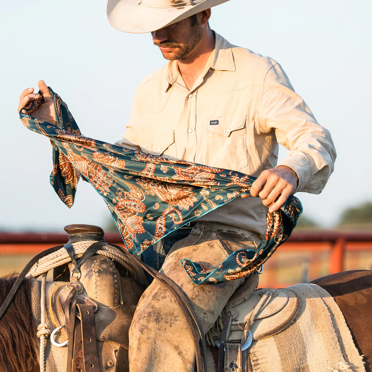 Fringe "Cattleman" Silk Ranchi Rag™