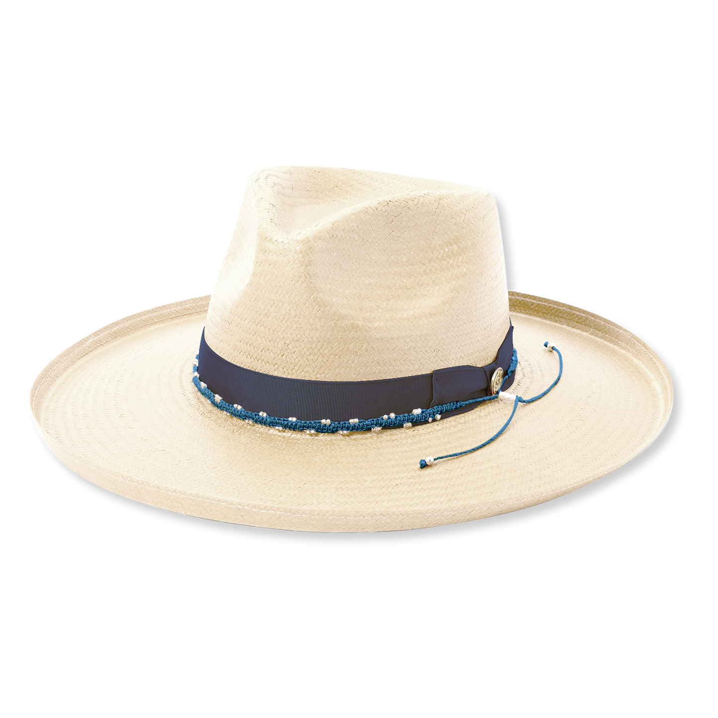 Stetson Outlier Straw Hat with Denim Band - Natural